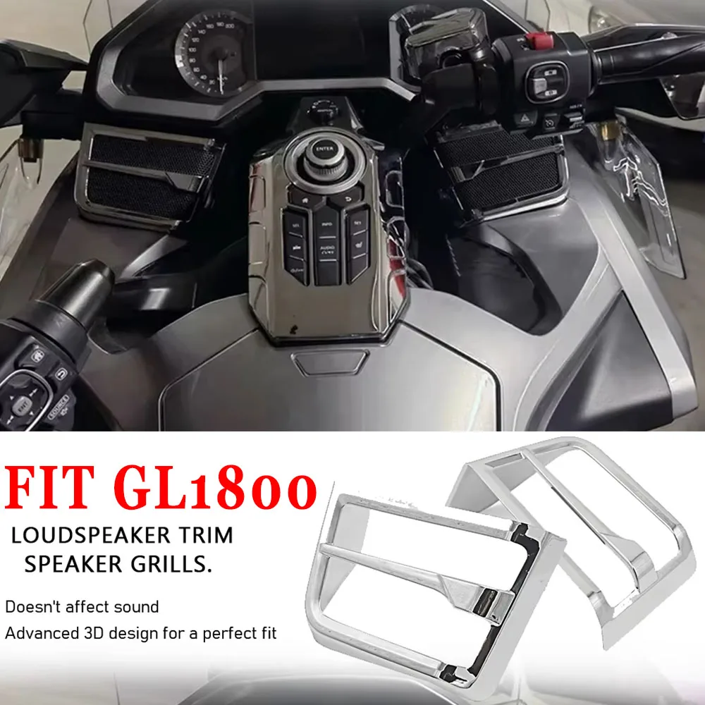 

Motorcycle Accessories Motorcycle Front Chrome-Plated Speaker Grille For Honda Goldwing 1800 F6B GL1800 2018 2019 2020