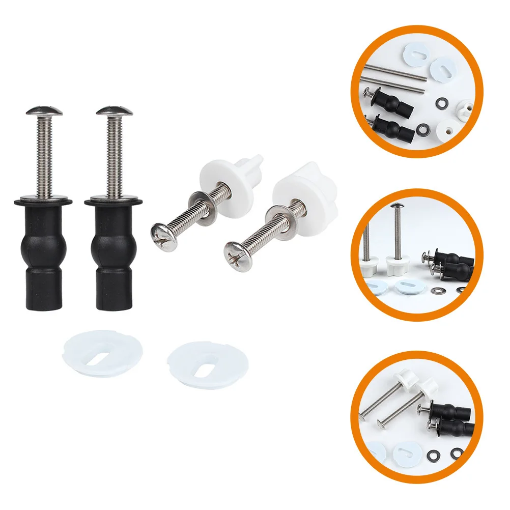 

1 Set Toilet Seat Bolts Replacement Kit Pom Stainless Steel Pp Rubber Durable Fasteners For Bathroom Toilet Repair Parts Pipe