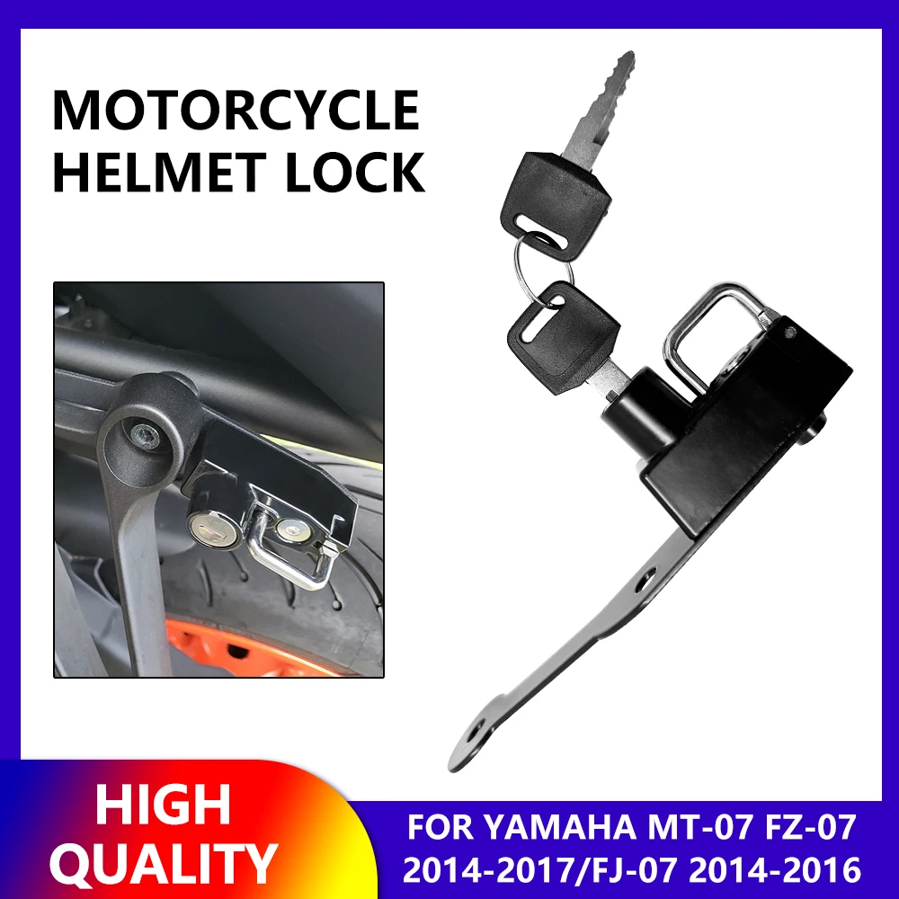 For Yamaha MT-07 FZ-07 FJ-07 2014-2016 Motorcycle Helmet Lock Mount Hook Side Anti-theft Security MT07 FZ07 FJ07