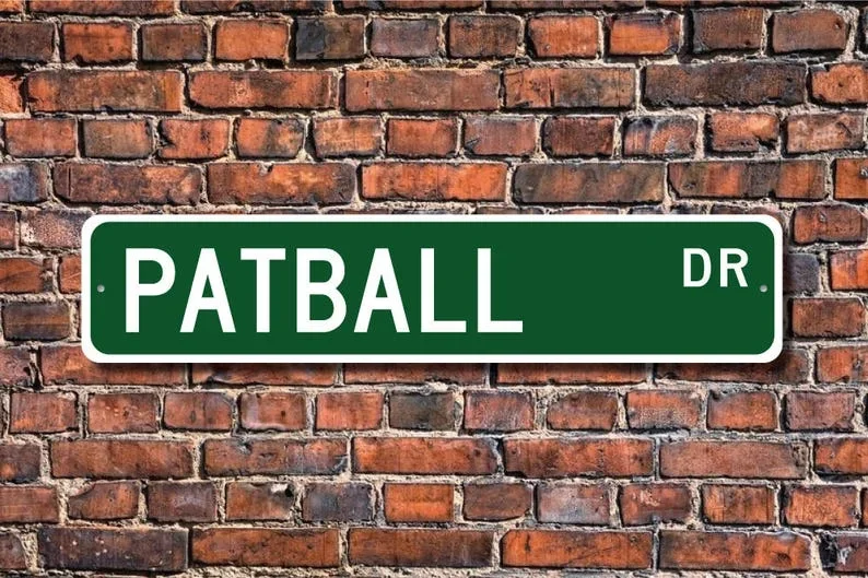 Patball, Patball Sign, Patball Fan, Patball Player, Schoolyard Ball Game, London Youth Game, Custom Street Sign, Quality Metal S