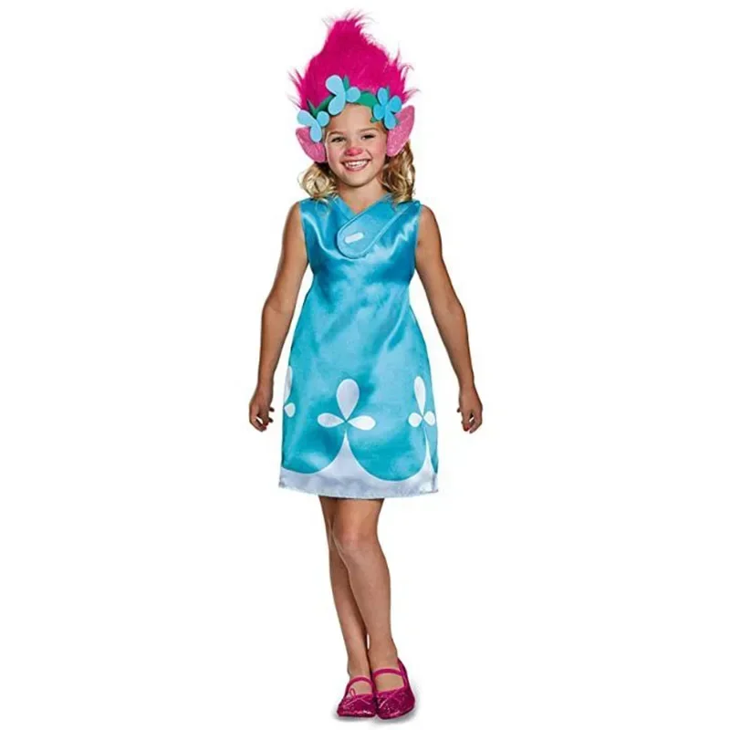 Unleash Your Inner Stage Diva 2024 New Kids Cosplay Troll Costumes for a Memorable Halloween