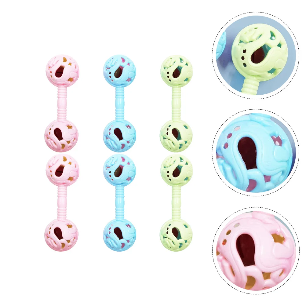 6-delige babyrammelaar Educatief speelgoed Stevig schokbestendig Kleurrijk halterontwerp Lichtgewicht voor baby-peuters