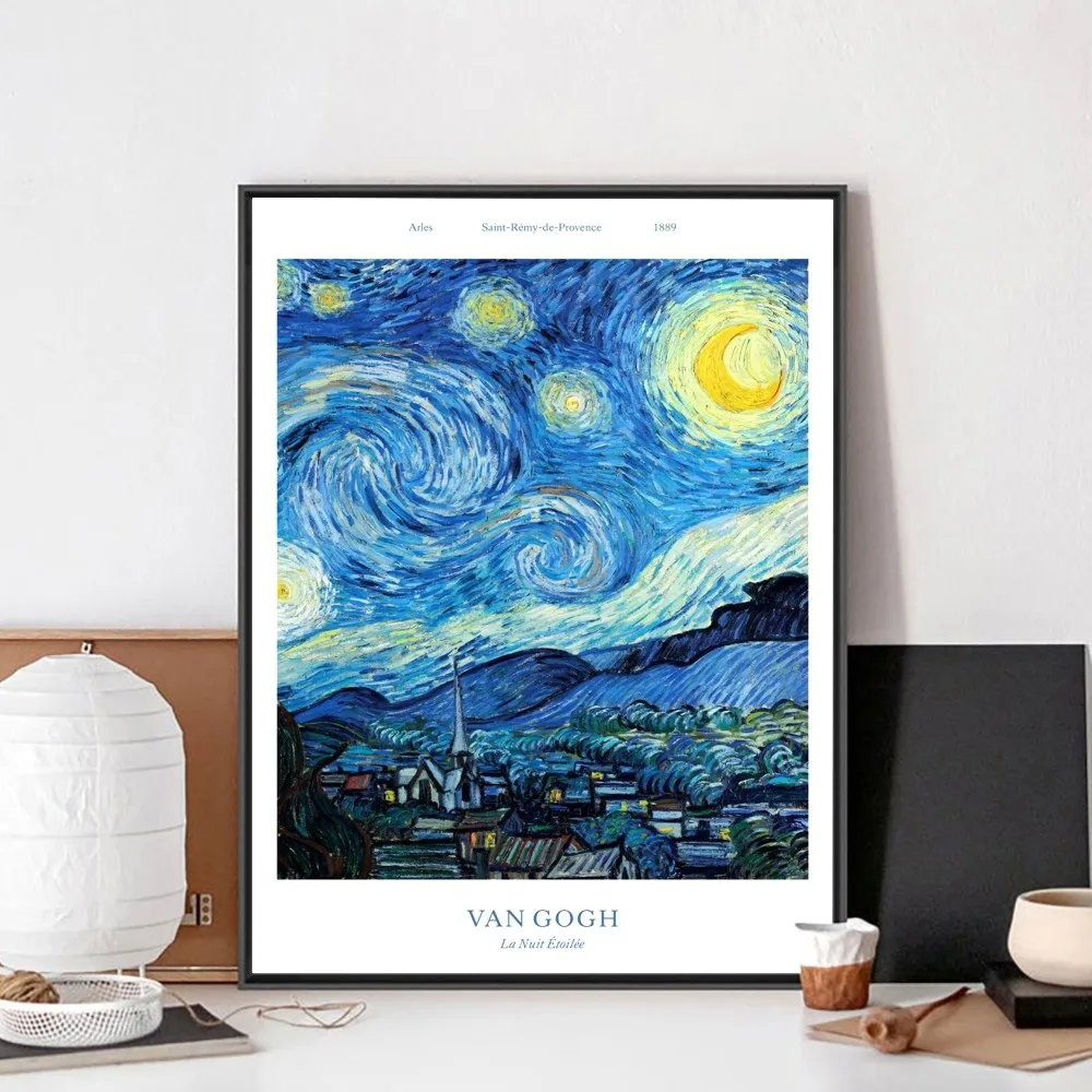 van gogh Poster No Framed Poster Kraft Club Bar Paper Vintage Poster Wall Art Painting Bedroom Study Stickers