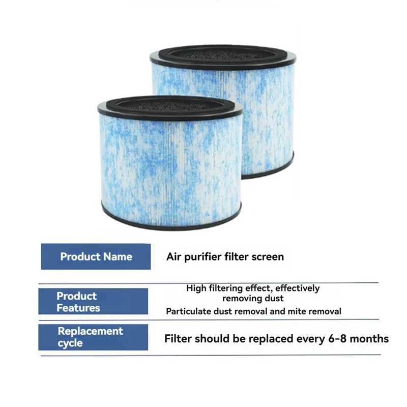 ABXF-For Instant AP200 F200 Filter 3-In-1 HEPA Replacement Filters HEPA Filter & High Efficiency Activated Carbon Filter 2 Pcs