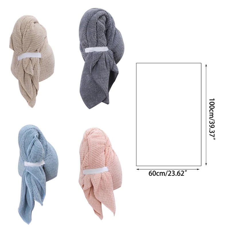 Quick Drying Hair Towel Wrap for Women, Large Microfiber & Soft Material