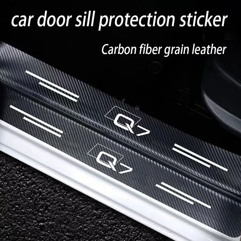 Car Door Sill Guard Plate Threshold Protector Running Entry Board Pedal Cover For Audi Q7 Car Accessorie Anti-drity Anti-scratch