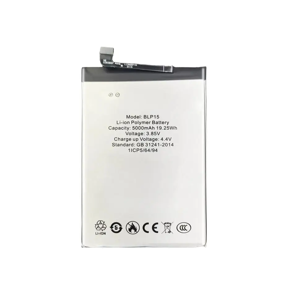 Mobile Phone Battery High Performance 5000mAh BLP15 Single Row Line For Umidigi A15 Environmentally Friendly