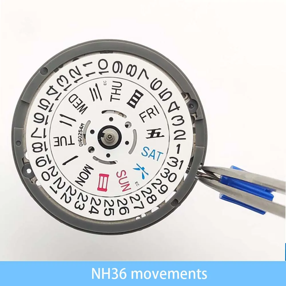 

NH36 automatic movement date 3 o 'clock crown position, day of the week display