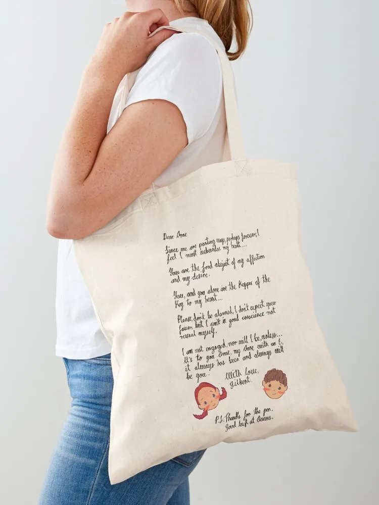 Letter from Gilbert Blythe to Anne Shirley Cuthbert (Anne With An E) Tote Bag bags woman 2025 Custom bag tote bags cloth bags