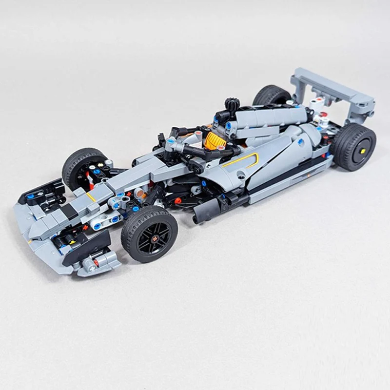 سيارة سباق السرعة موديل MOC قوالب بناء F1 K.R. مفهوم سباق السيارات وحدات التكنولوجيا هدية عطلة تجميع الأطفال لعبة البدلة