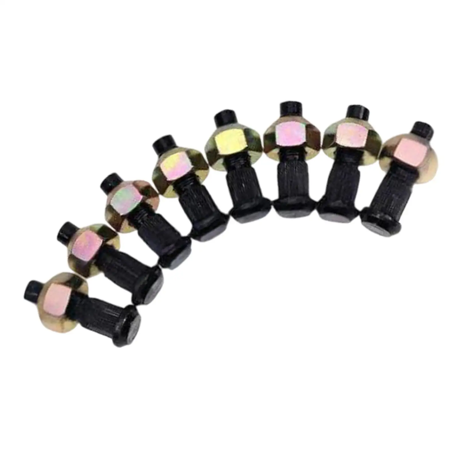 Durable Skid Steer Loader Nuts Studs Kit with 8 Nuts and Studs for Bobcat Models 721 723 742 753 763 Replacement Tool
