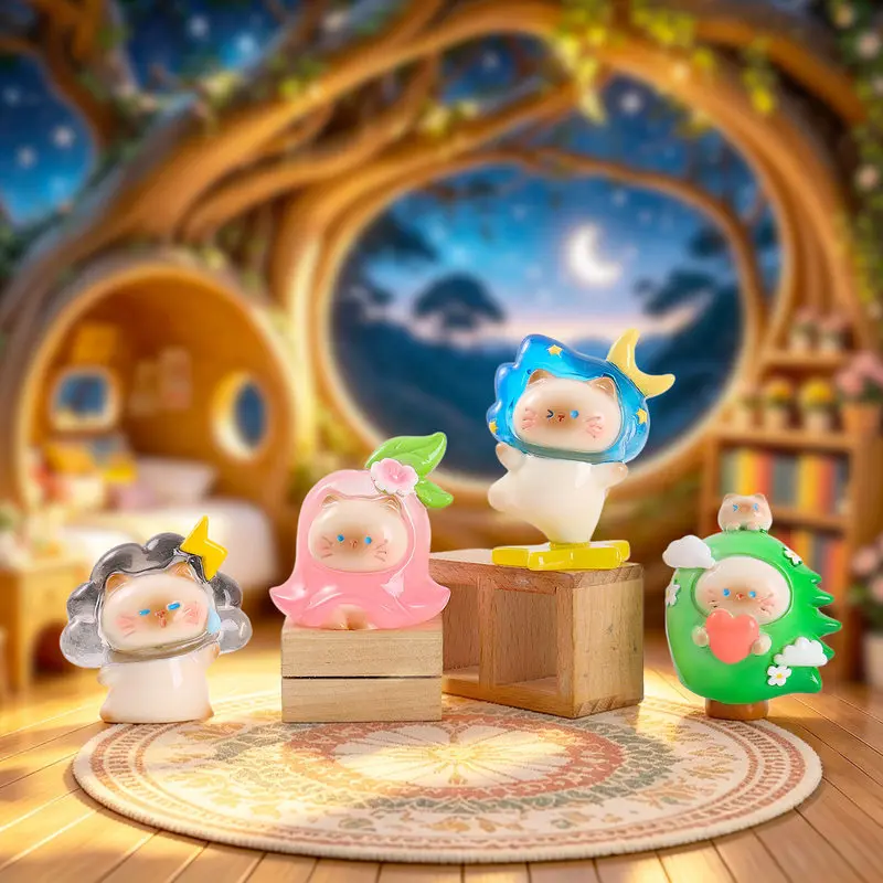 Cute Cat Weather Roaming little meow Figure Series Blind Box Desktop Ornament Resin Craft Collectible Decorative Gift For Adults view 2