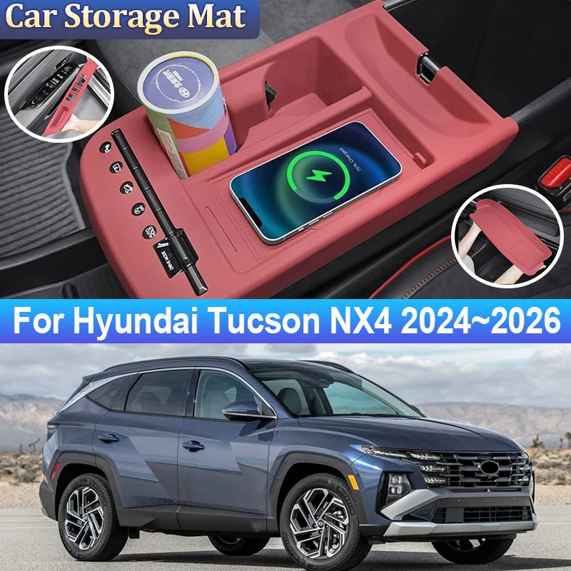 

For Hyundai Tucson NX4 2024 2025 2026 Dashboard Mat Silicone Protective Central Control Pad Decoration Car Interior Accessories
