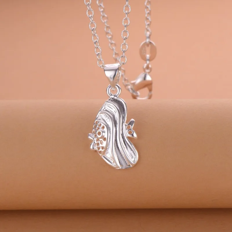 

New 925 Sterling Silver Necklace Pendant Classics Fish for Women Wedding Jewelry Fine Accessories Fashion Party Gifts