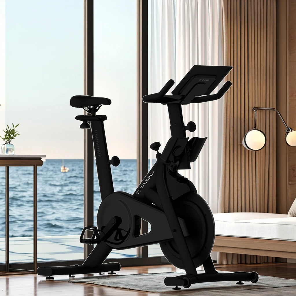 

SPlan Indoor Steel Air Bike Multi-Function Station Magnetic Brake System Home Gym Fitness Trainer Stationary Cycling Spin