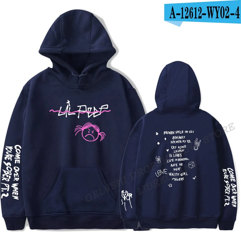 Hoodies Rapper Lil Peep Print Sweatshirts Men Women Hip Hop Fashion Neutral Harajuku Sweatshirt Oversized Hoodie Coat Tracksuit