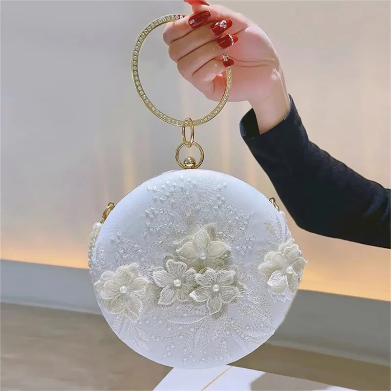 Summer Autumn Simple Temperament Casual Round Han Dynasty Ancient Style Cheongsam Shoulder Bag Handbag for Women