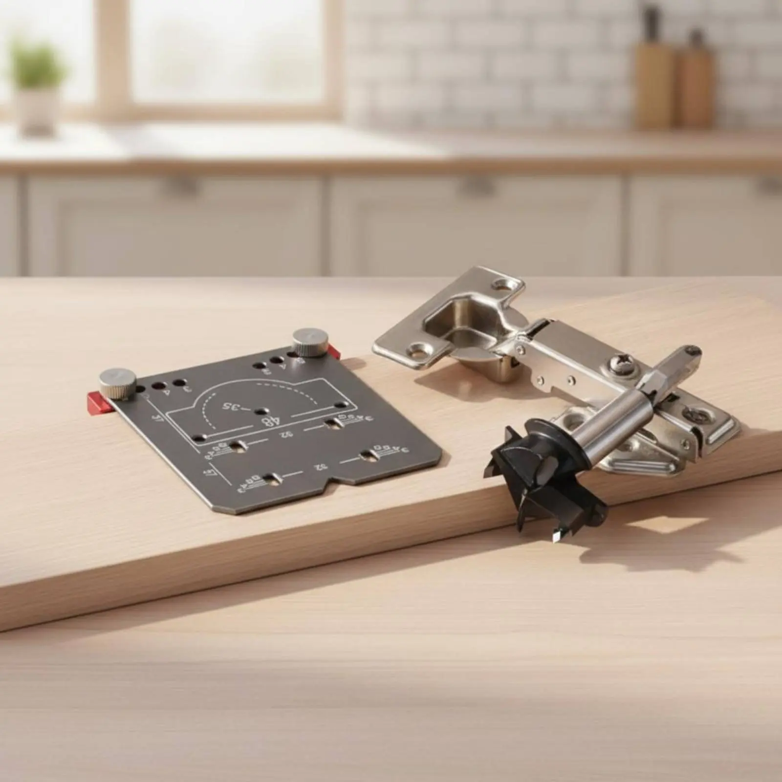

Continental Hinge Installation Tool Adjustable Border Distance 35mm Hinge Drilling Jig Aluminum Alloy Easy To Use