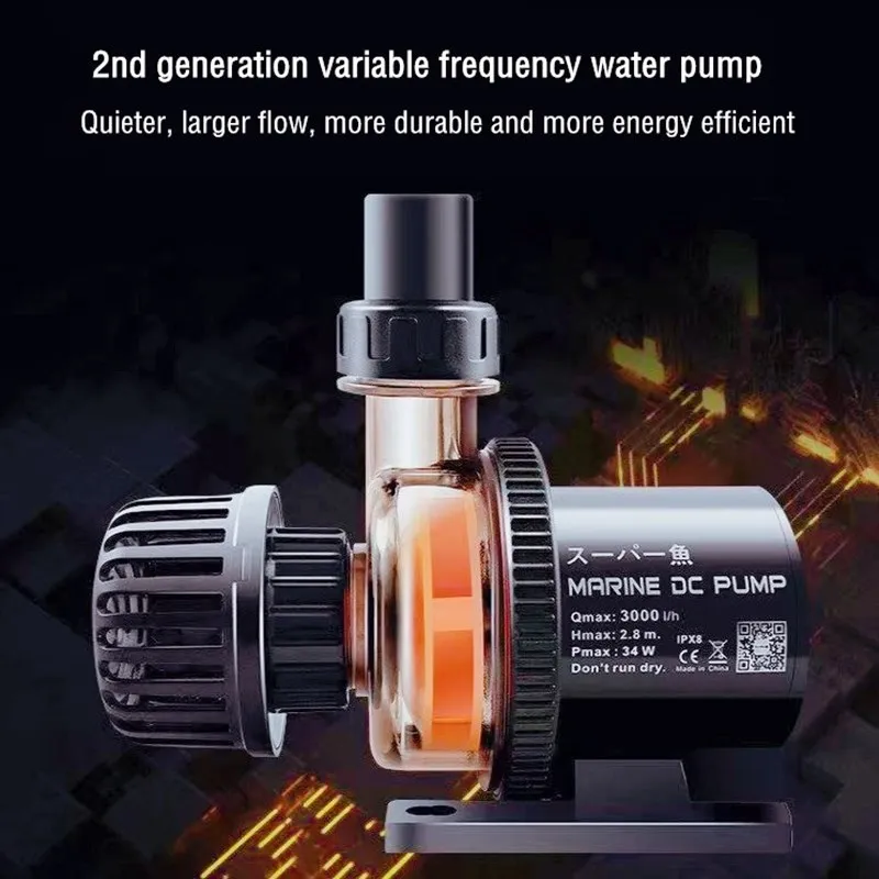 Submersible Aquarium Pump Ultra-Quiet Water Fountain Pump with Controller Powerful Return Pump Fish Tank Filter Pump