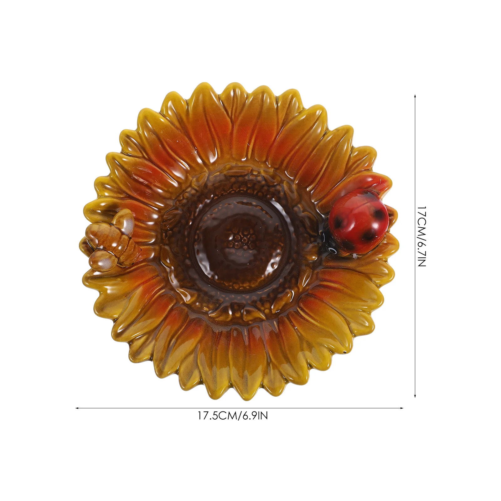 

Ceramic Key Tray Sunflower Shape Jewelry Organizer Entryway Ring Dish Storage Display Plate Ceramic Key Tray Jewelry Plate