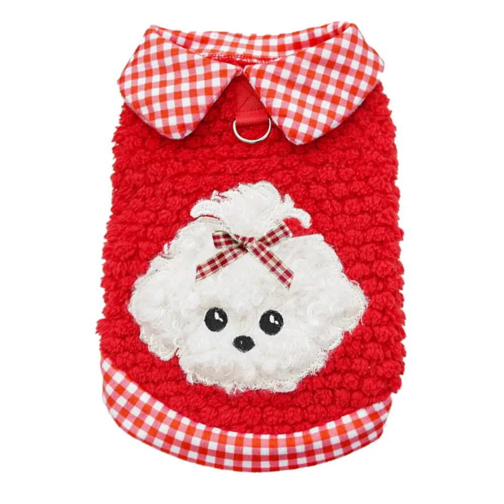 Cute Windproof Winter Dog Clothes Comfortable Cartoon Pattern Dog Jacket Warm Thick Dog Vest for Puppy Dog Cats