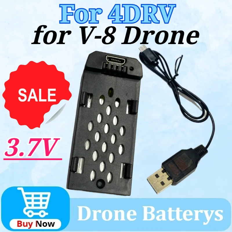 

For 4DRV V8 V-8 RC Drone Spare Parts 3.7V Battery RC Quadcopter Replacement Accessory Parts V8 Battery Stable Power Safe
