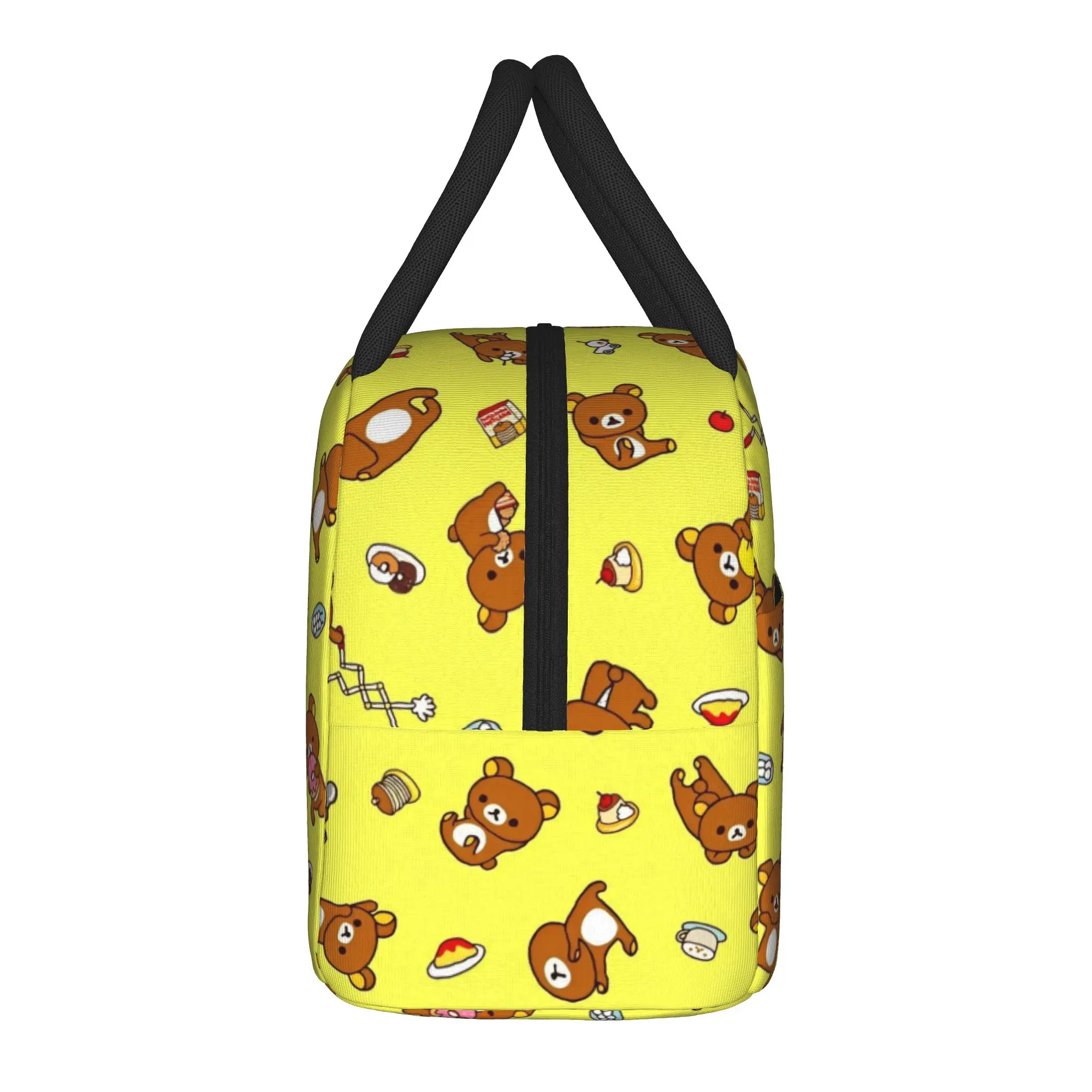 Rilakkuma Insulated Lunch Bags High Capacity Cute Bear  Lunch Container Cooler Bag Tote Lunch Box School  Picnic Food Handbags