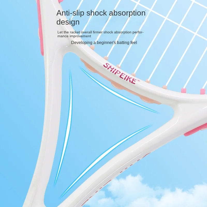 مضرب تنس متكامل من الألومنيوم والكربون للرجال والنساء المبتدئين لتقدم الكلية الاحترافية العامة ذات اللقطة الواحدة #4