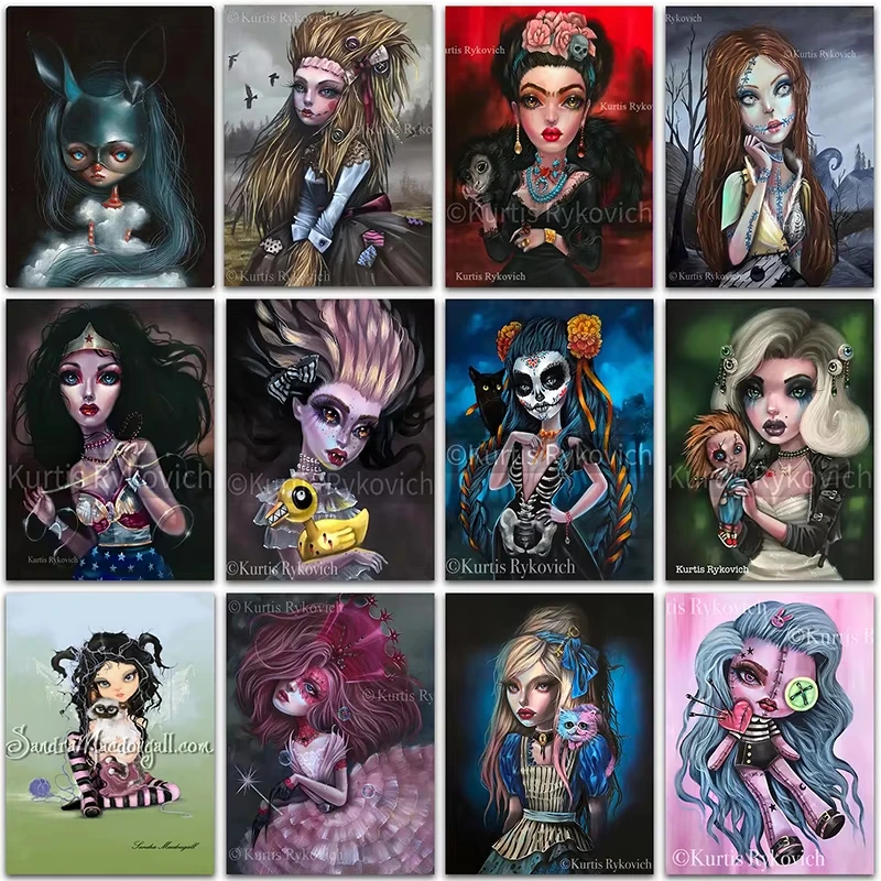 5D-Diamant-Malerei-Set zum Selbermachen, Mädchen, Meerjungfrau, Prinzessin, Geist, vollständiges quadratisches und rundes Diamant-Mosaik, Stickerei, Kreuzstich, Heimdekoration, Kunst