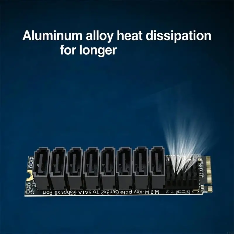 M.2 NVME PCIE to SATA3.0 6Gbps 6 Port Expansion Card Hard Drive Extended PCIE Adapter Card For Monitoring F19E