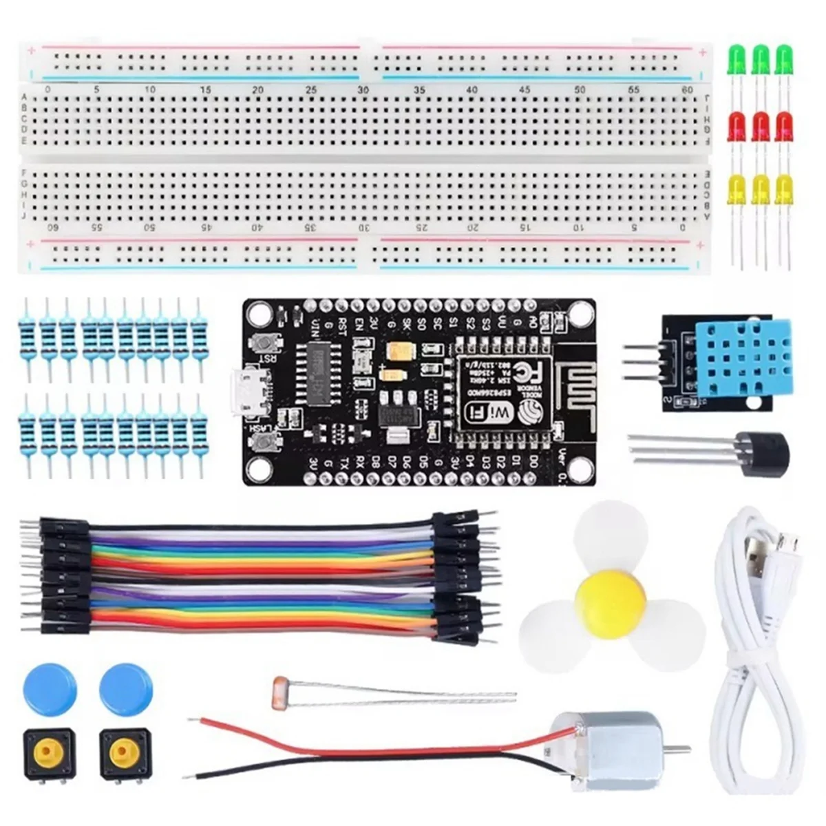 GOB-oESP8266 WiFi Starter Kit مجموعة برمجة مستشعر درجة الحرارة والرطوبة مجموعة التعلم للإلكترونية