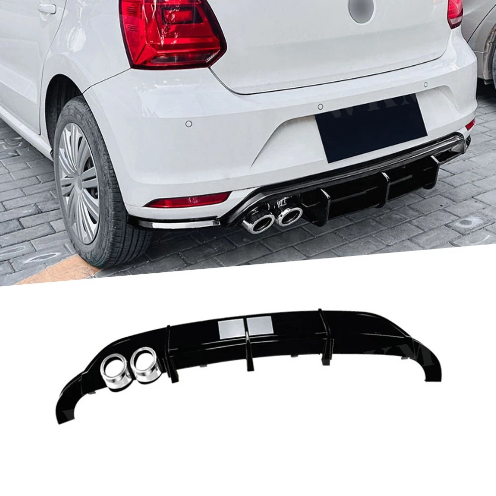 

For Volkswagen Polo MK5 6R 2009-2014 Styling Rear Bumper Lip Spoiler Diffuser Bodykits Rear Lip Protector Auto Para Accessories