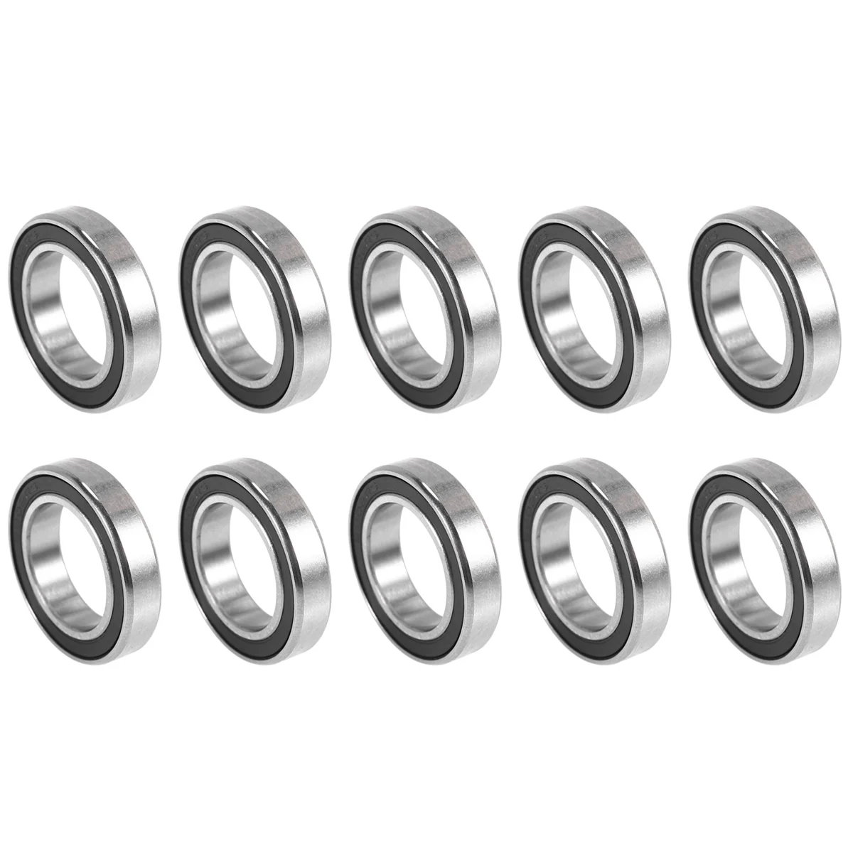 ABLP 10 pezzi 6802-2RS 15x24x5mm Cuscinetti a sfere a gola profonda sigillati schermati in metallo