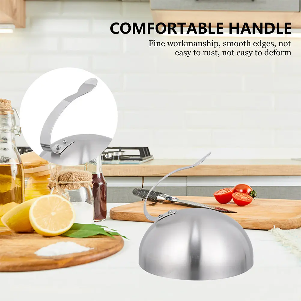 1Pcs Stainless Steel Food Dome Cover Oil Proof Protective Hood Food Lid Steak Dishes Cover Bug Mosquito Protector