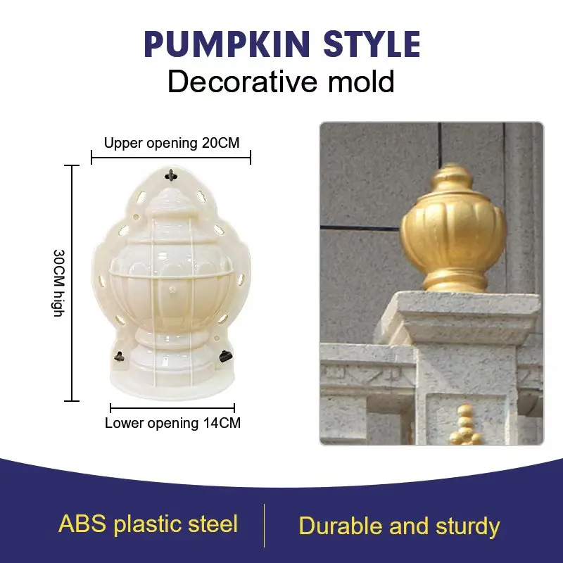 Тип круглого шарика, Тип шара лотоса, Тип тыквенного шара Декоративные формы для литья бетона, устойчивые к старению и деформации, многоразовые, простые в эксплуатации