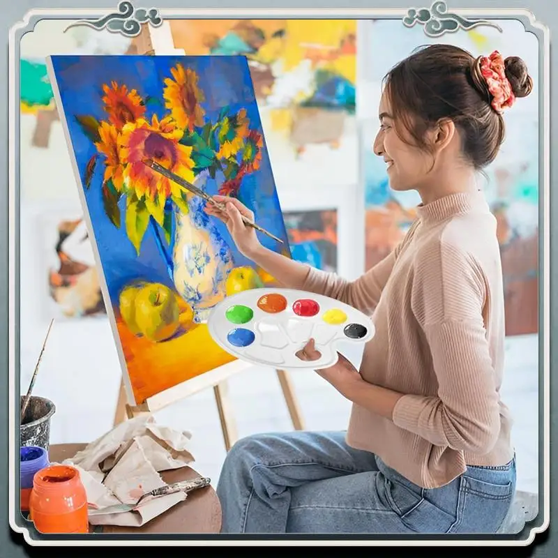 Premium Paint Palette - 24-Pack Paint Palette, Kids Paint Palette Tray For Kids And Adults