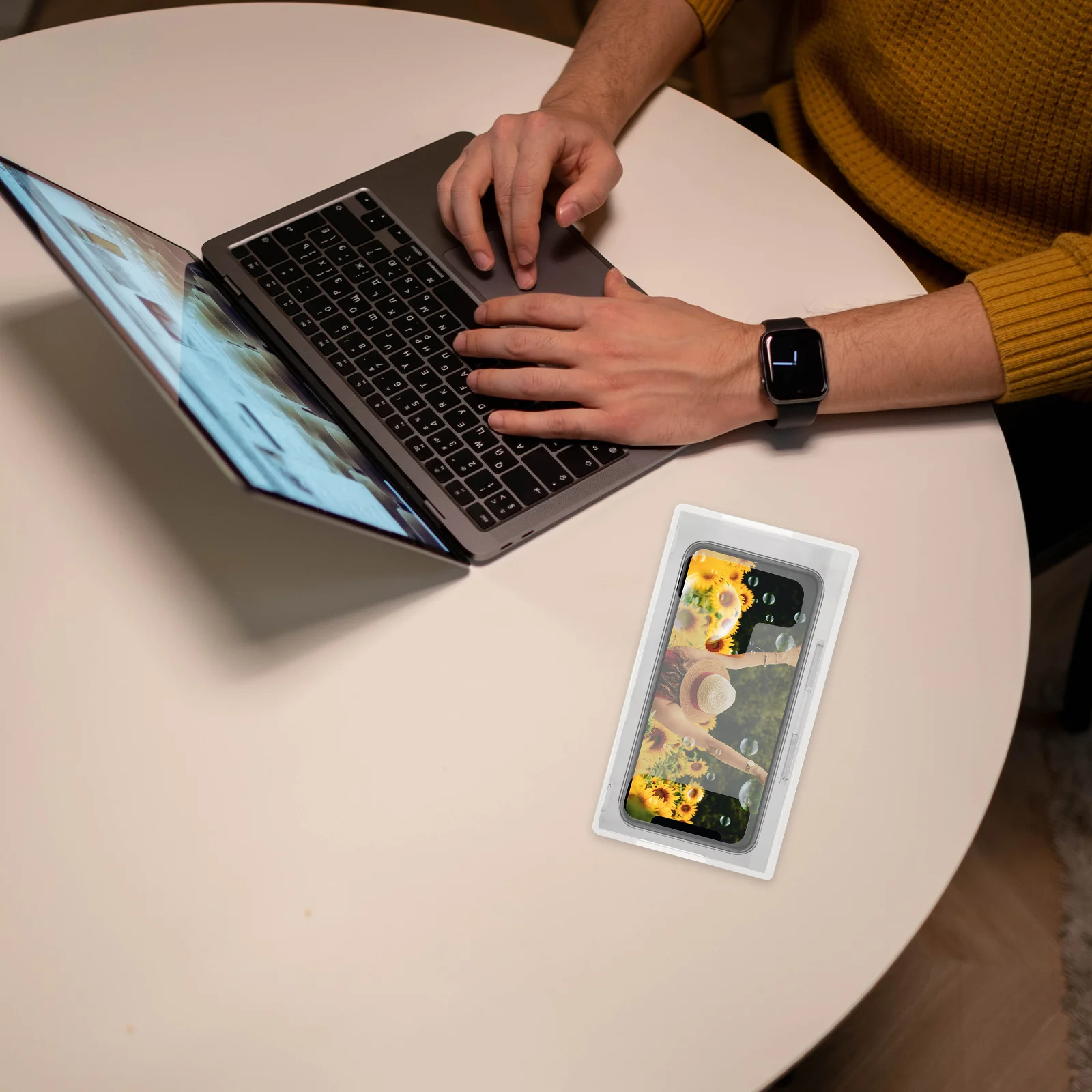 

Acrylic Cell Phone Lock Box ABS Material Two Keys Compatible Most Phones Emergency Calls Phone Lock Box