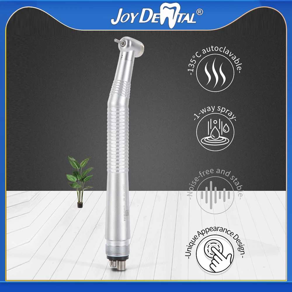 JOY DENTAL High Speed Handpiece Standard Push Button 1-Way Spray High-speed Turbine Rotation 2/4 Hole Optional