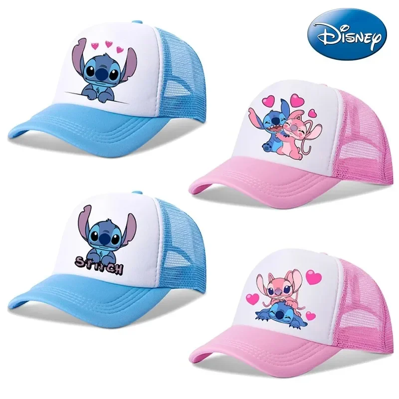 Disney Stitch Children Baseball Caps Kawaii Outdoor Sports Casual Hat Unisex Cartoon Stitch Animation Peripheral Sunshade Hat