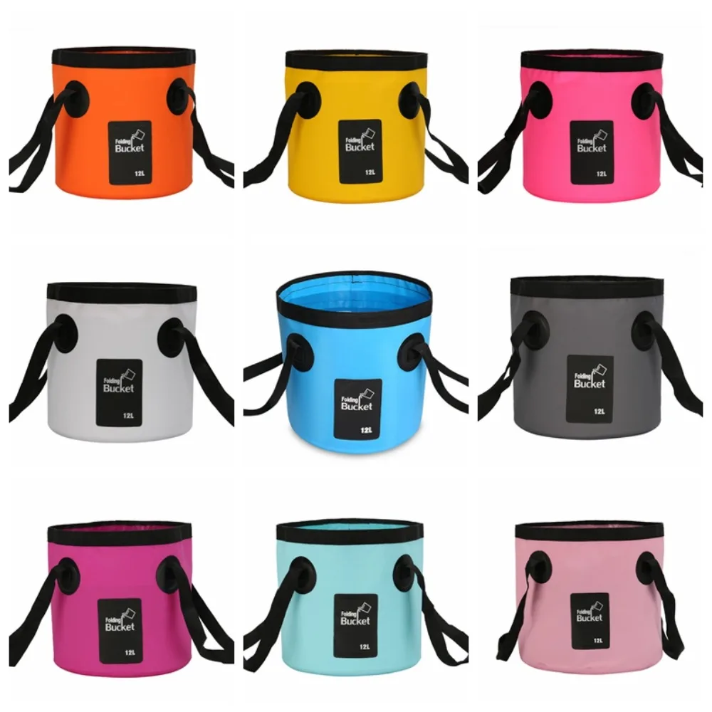 Colorful Portable Foldable Fishing Bucket 12L Waterproof Fishing Box with Integrated Foldable Multifunctional