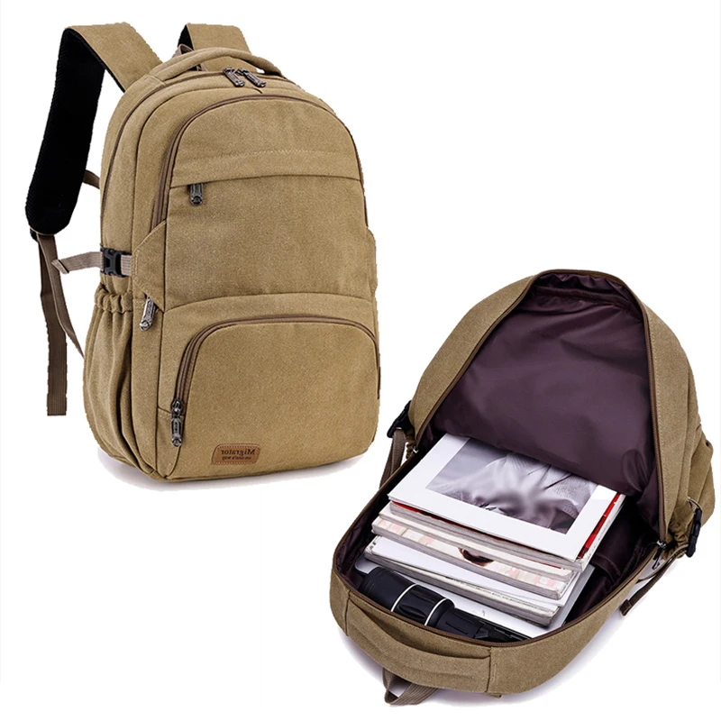 

Large Space Vintage Backpack Fashionable Simple Canvas Breathable Shoulders Bag Daily Outing Commuting Short Trip Backpacks