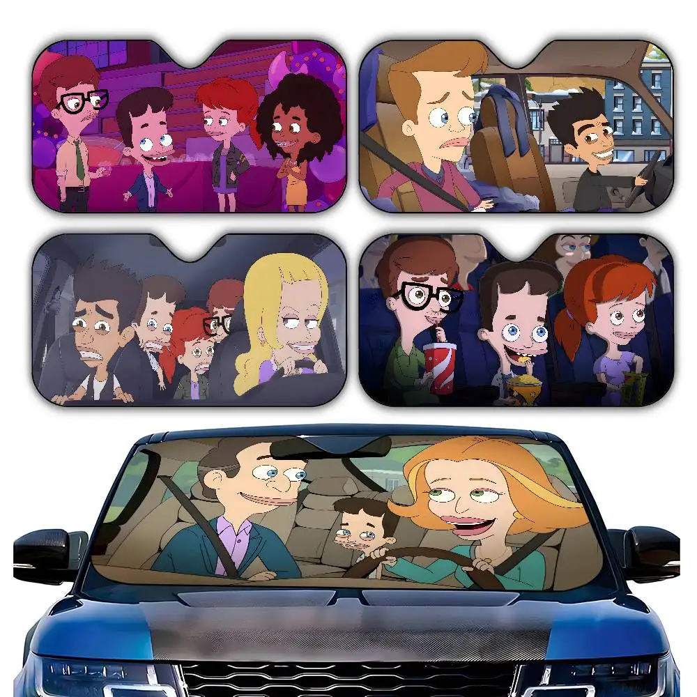 الكرتون B-Big M-MouthS مظلة السيارات الستائر القيادة سيارة ظلة غطاء الظل سيارة ظلة الأشعة فوق البنفسجية الشمس قناع حامي #1