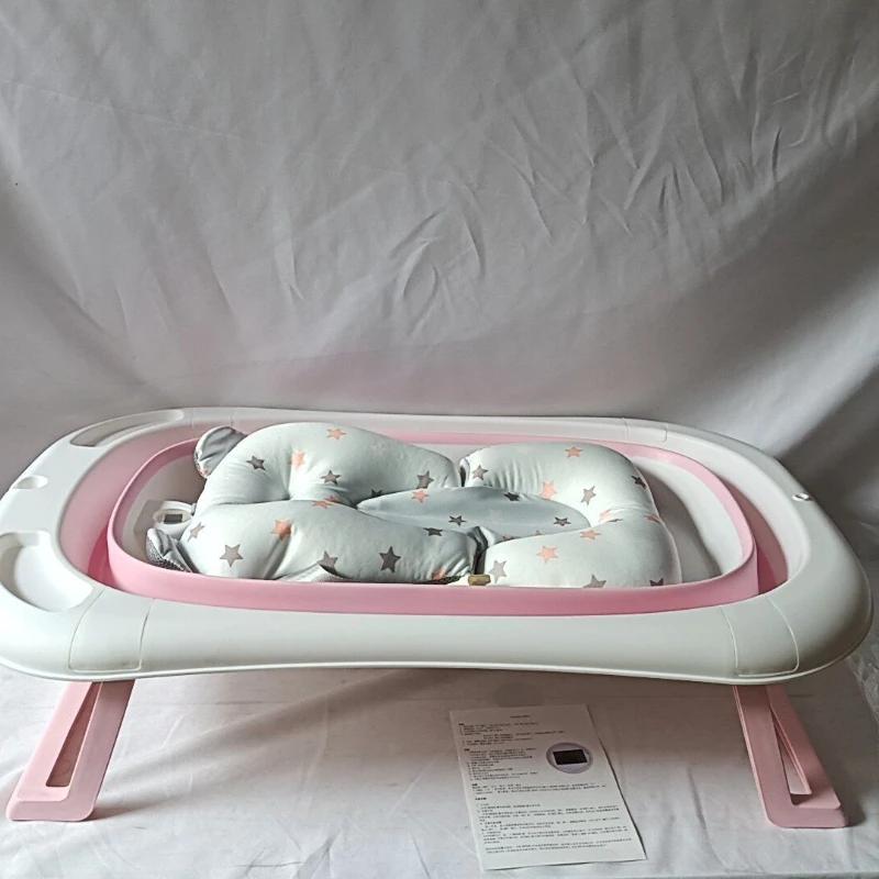Foldable Baby Bath Tub Portable Infant Bath with Temperature Display Newborn Toddler Bathing Pool for Safe Washing