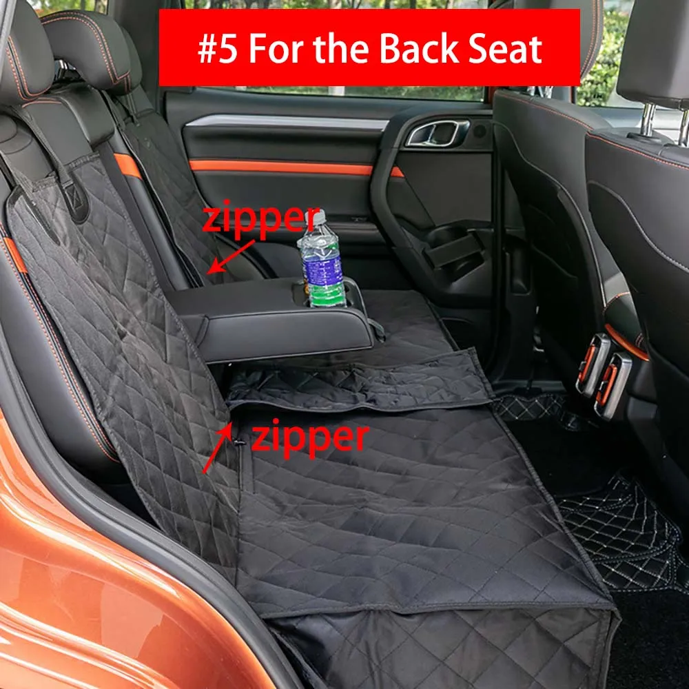 Pet Waterproof Pad Protector Mat Nonslip Universal Safety Carrier For Outing Dogs Car Dog Seat Cover for Back Seat view 4