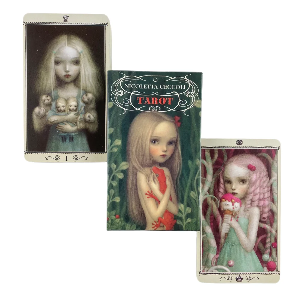 Karty tarota Nicoletta Ceccoli 78 Deck Oracle angielskie wizje wróżbiarstwa edycja Borad gry