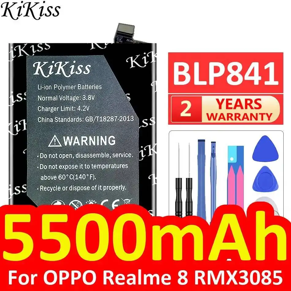 

Аккумулятор BLP841 для мобильного телефона Oppo Realme 8 RMX3085, стабильная емкость 5500 мАч