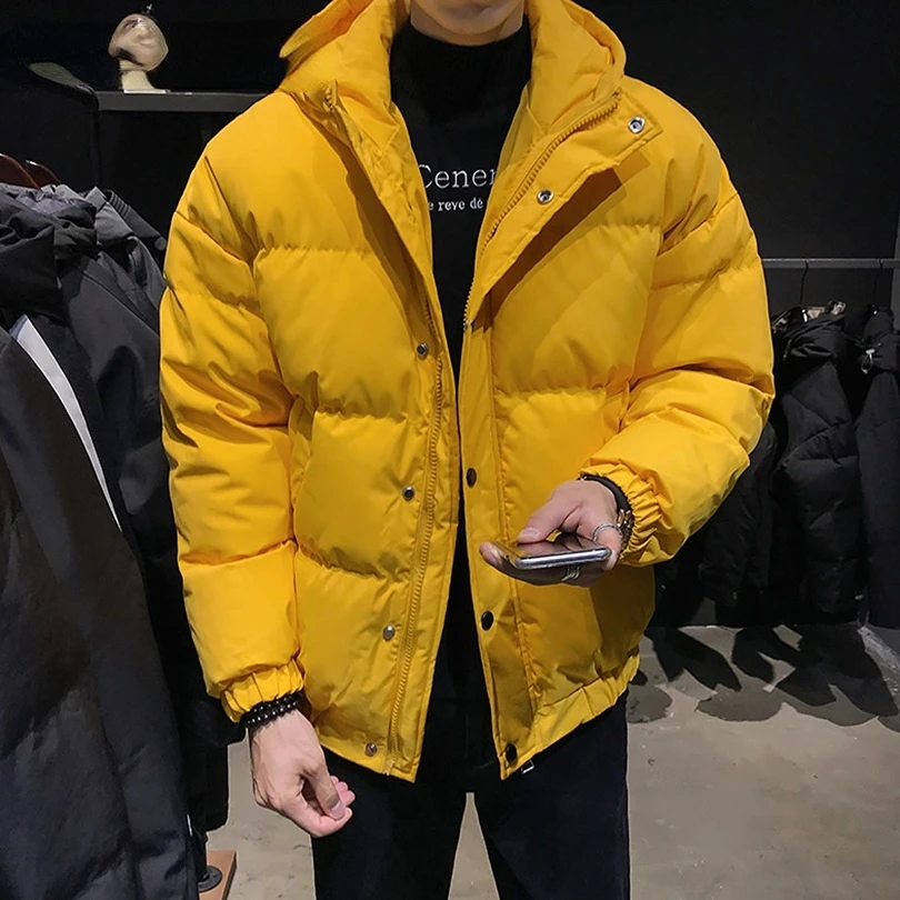 Veste parka à capuche pour homme, manteau et veste bouffantes, couleur unie, nouvelle collection automne hiver M-3XL 2022