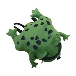 Plush Frog Backpack Casual Lovely Shoulder Bag for Girls Traveling Gifts