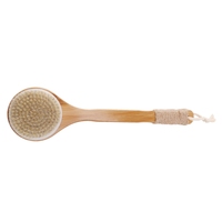 Dry Skin Body Brush Bath Exfoliating Brush Natural Bristles Back Scrubber With Long Wooden Handle For Shower, Remove Dead Skin,