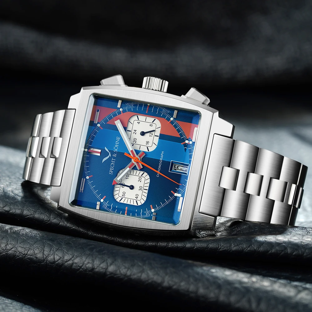 2026 Relojes Hombre Hot Selling Luxury And Fashionable Mens Watch Japan VK64 Multifunctional Timing Luminous Rectangular Watch